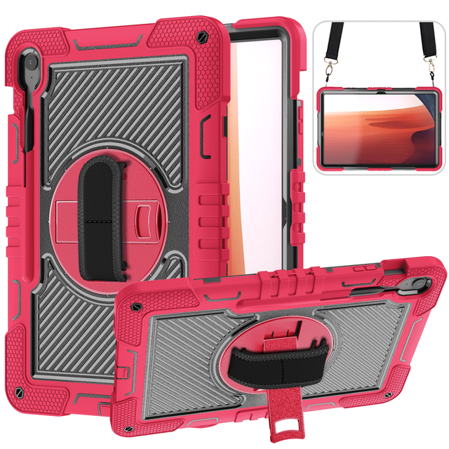 Heavy Duty Rugged Tablet Case for Samsung Galaxy Tab S10 FE Plus 13 Inch with 360° Rotating Stand with Pencil Holder