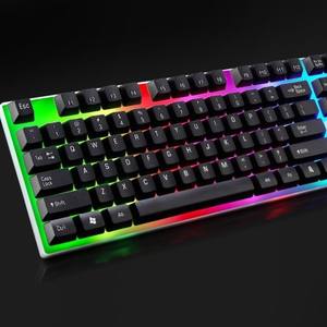 Ensemble clavier et souris filaires USB, clavier mécanique lumineux et souris, clavier LED étanche - Product Image 4