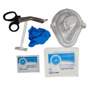 AED Training <span class=keywords><strong>Kit</strong></span> Mini CPR Botiquín de primeros auxilios Bolsa de nylon con llavero CPR Life con llavero - Product Image 3