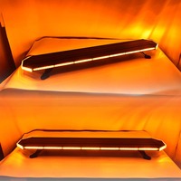 Barre lumineuse d'avertissement LED ambre clignotante 10-30V pour véhicules, type ambulance