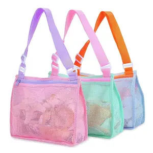 Sac à bandoulière de jouets de natation, nouveau Style, sac de plage en maille, sacs de collecte de coquillages