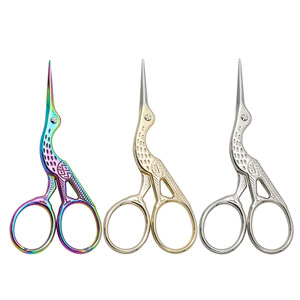 Lubanzuo Cross Stitch Scissors 93mm Crane Shape Stainless Steel Embroidery Craft Tool - Product Image 2