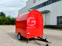 Remolque de Comida Móvil Etodevice para Venta Ambulante, Carrito de Helados y Café, Remolque Pequeño para Jugos en la Playa