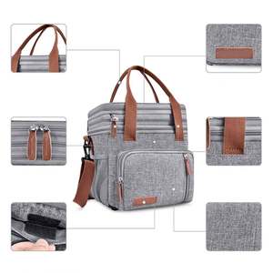 Sac isotherme de pique-nique portable à double couche de grande capacité imperméable pour la pêche en plein air avec logo personnalisé - Product Image 5