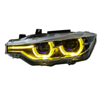 JY Auto LED Angel Eyes Doppellinsen-Scheinwerfer-Set Gelbes und Weißes Tagfahrlicht Plug-and-Play für BMW F30 Scheinwerfer