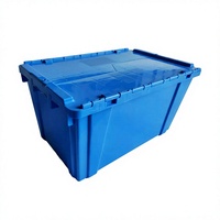Conteneur de stockage en plastique durable avec couvercle verrouillable de couleur personnalisée pour le transfert de pièces