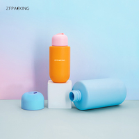 Bouteilles en plastique HDPE personnalisées, tailles 100ml-400ml, avec bouchon à disque pour gel douche, shampoing, après-shampoing