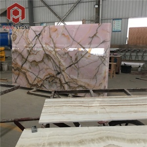 Hiện đại màu Hồng <span class=keywords><strong>Onyx</strong></span> Đá Cẩm Thạch nhà máy bán hàng trực tiếp đánh bóng trong nhà ngoài trời sử dụng bảng Top & phòng tắm gạch cho khách sạn - Product Image 2