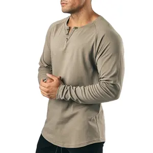 Wholesale Mens Henley Long Sleeve T Shirts For Men Stylish In Bulk