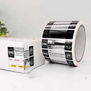 NEU Silber Zweifarbige Rückstände VOID OPEN Etikett Manipulation etikett Aufkleber Sicheres VOID-Etikett für die Sicherheits versiegelung von Papier karton - Product Image 3