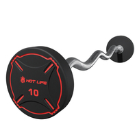 Set barbel tetap Cpu 10kg 50kg, set Gym angkat berat, gratis