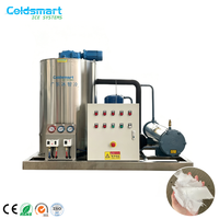 Machine à glace en flocons industrielle Coldsmart de 2-3 tonnes par jour, usage commercial pour la pêche et les produits de la mer, pompe à eau 380V/220V