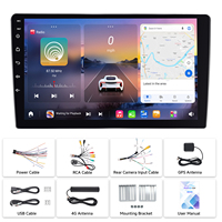 Autoradio Podofo 9 pouces 8+128G 8 cœurs 2.0GHz, Carplay sans fil, Android Auto, 48EQ, WIFI&4G LTE FM/AM/RDS OEM ODM