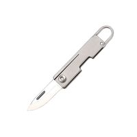 Couteau de poche micro EDC multifonctionnel en titane, petit couteau pliant, pendentif porte-clés pour le déballage express et la découpe de boîtes