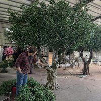 Arbre d'olivier artificiel vert sur mesure de 2m, 3m, 4m, 10ft, 12ft, 13ft de haut, grand arbre artificiel pour la décoration de restaurant