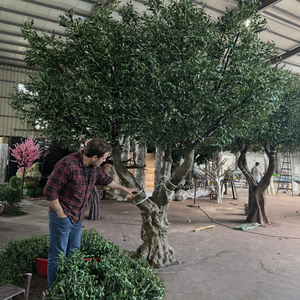 Arbre d'<span class=keywords><strong>olivier</strong></span> artificiel vert sur mesure de <span class=keywords><strong>2m</strong></span>, 3m, 4m, 10ft, 12ft, 13ft de haut, grand arbre artificiel pour la décoration de restaurant - Product Image 1