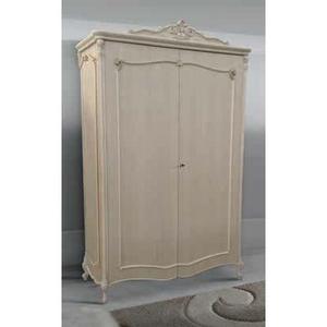 Armadio di lusso a 2 ante con funzione pieghevole semplice in legno melaminico e porta in vetro per mobili per la casa e uso appartamento - Product Image 1