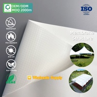Rouleau de tissu enduit PVC noir 1100 GSM, imperméable, résistant aux intempéries, pour abri de voiture