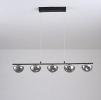 Suspension LED contemporaine au design nordique moderne, abat-jour en verre transparent, composants en acrylique, IRC élevé 90, température de couleur 3000K/5000K, pour intérieur