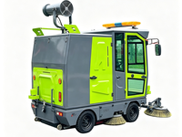 Nouvelle balayeuse électrique à cabine entièrement fermée pour le nettoyage des routes, idéale pour les usines et les collectivités