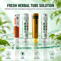 Tube de dentifrice en aluminium et plastique de 15 ml, mini-contenant laminé à presser avec bouchon à vis, impression UV, logo personnalisé