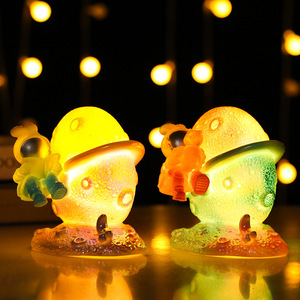 Creative Astronaut <b>Night</b> <b>Light</b> <b>Led</b> Warm White USB Powered Bedside Lamp Ornament For Kids Room Decor - Product Image 1
