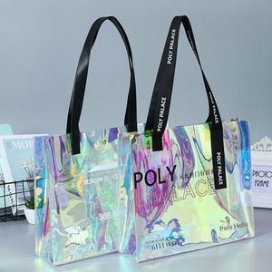 Bolsa de Regalo Transparente Plegable de PVC, Gruesa, con Asa Larga y Diseño de Logotipo con Letras, para Souvenirs de Instagram, Empaque Universal - Product Image 1