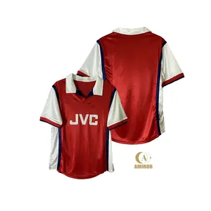 Camisa de futebol retrô 98 99 Home de manga curta de qualidade tailandesa por atacado Desenho camisa de futebol Arsenals camisa de jogadores
