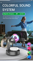 Station de charge rapide sans fil 5-en-1 de qualité supérieure pour téléphone, montre et écouteurs, avec lumière RGB et aimant, 25W