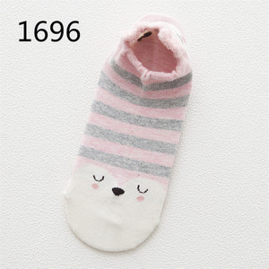 Coton Chaussettes Femme Kawaii <span class=keywords><strong>Chat</strong></span> Chien D'été Chaussettes Courtes Pantoufles Femmes Décontracté Doux Bateau Chaussettes - Product Image 5