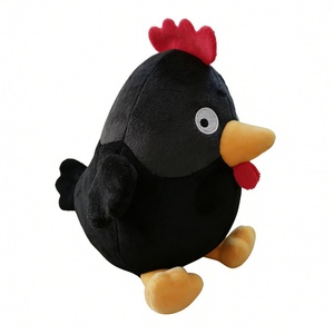 Coq de ferme en peluche personnalisé avec peigne rouge, bec jaune et grandes pattes brodées, cadeau pour enfants - Product Image 3