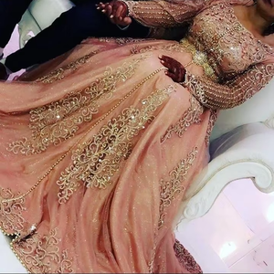 Vestido de acetato Lehenga Choli para mujer ATIYA LIBAS con bordado pesado hasta el suelo para ropa étnica de India y Pakistán - Product Image 5