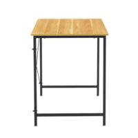 Bureau de travail en bois de style industriel moderne, avec structure métallique, table d'ordinateur, mobilier de bureau à domicile