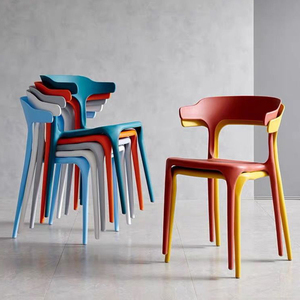 Wholesale cheap price home hotel cafe restaurant outdoor plastic chairs nordic modern stackable pp dining plastic chair for sale