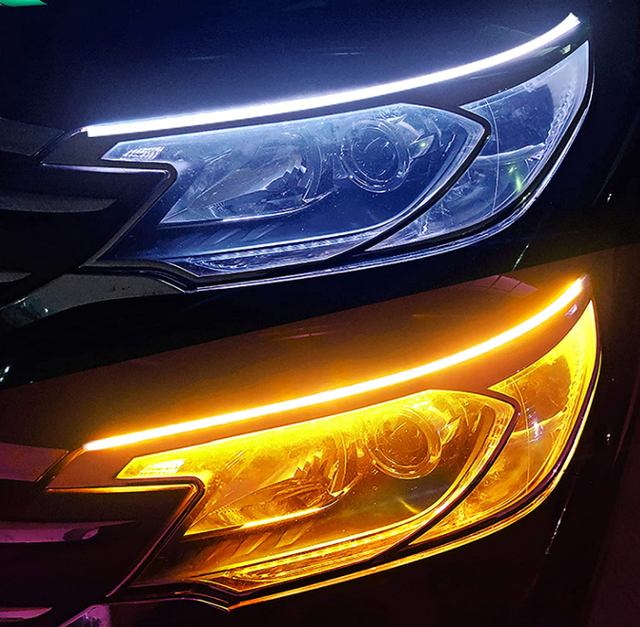 OEM LED DRL 12V Car Daytime Running Light Flexible Waterproof Strip Auto Headlights Turn Signal Brake Flow Lights