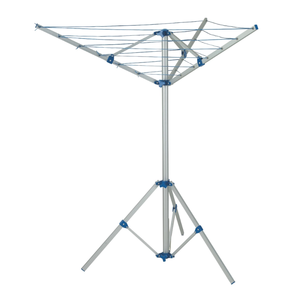 Étagère à linge <span class=keywords><strong>pliable</strong></span> en aluminium avec 3 bras, 1-15M, ligne à vêtements d'extérieur, support de séchage rotatif - Product Image 4