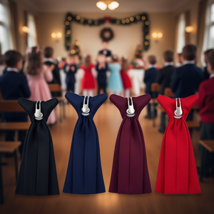 Corbatas de Moño para Niños con 6 Ganchos en Negro, Azul Marino, Borgoña y Rojo para Fiestas - Product Image 2