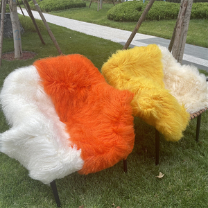 Mangas Largas Rizadas de Piel de Oveja Tibetana Mongol - Product Image 2