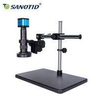 SANQTID 14MP C-Mount Trinokularmikroskop Digitalmikroskop für Handy-Reparatur mit Messsoftware