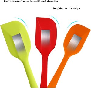 2 Ukuran Spatula Silikon Warna-Warni untuk Memasak dan Memanggang, Set Alat Tahan Panas Anti Lengket - Product Image 6