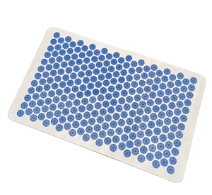 Tapis d'<span class=keywords><strong>acupuncture</strong></span> portable, tissu en maille PVC nylon, tapis de massage avec bâton de massage en bois, à faire soi-même - Product Image 1