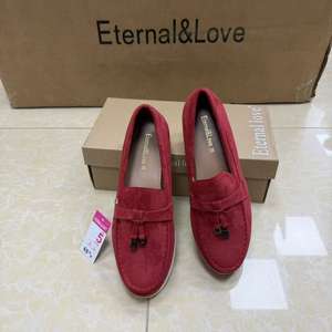 حذاء برغ خريفي بنمط جديد مسطح مع مشبك ومسطح للكاحل - Product Image 5