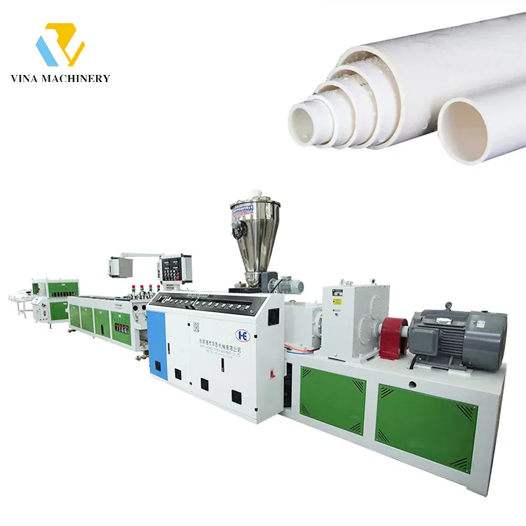 Plastic upvc four outlet pipe making machine/PVC pipe double out production line/PVC tube making machine