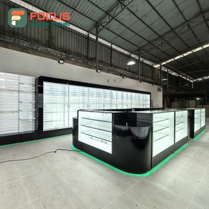 Vitrine murale pour boutique de tabac, en bois et verre, avec éclairage LED, pour l'exposition du tabac - Product Image 3