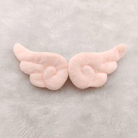 Lot de 2 pinces à cheveux en métal avec base dorée, motif ailes d'ange en peluche, couleur unie, 7,6*4 cm, pour femme, usage quotidien et décontracté, décoratif
