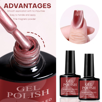 Kit de vernis gel holographique effet œil de chat, marque privée, sans TPO, vernis gel magnétique effet œil de chat avec présentoir