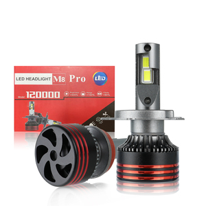 Phares LED M8 Pro en gros d'usine H4 H7 H11 9005 9006 étanches avec puce 3570 12V 65W 10000lm 6000K-6500K universels pour voiture - Product Image 1