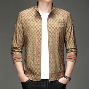 <b>Men's</b> Bee Embroidered <b>Jacket</b> <b>Men's</b> and Teenagers' Baseball Collar Embroidered <b>Jacket</b> Plus Size Fashion Joker Hot and comfortable - Product Image 1