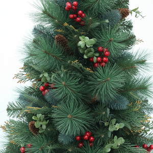 Sapin de Noël Artificiel pour Décoration Intérieure avec Baies et Cônes de Pin - Arvores De Natal Arbol De Navidad - Product Image 3