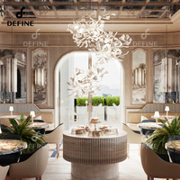 Service clé en main : Ensemble de mobilier de restaurant moderne en marbre pour applications commerciales, hôtelières et de restauration, avec fourniture complète de meubles